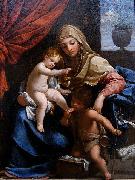 Guido Reni Madonna with Child and St. John the Baptist oil painting artist